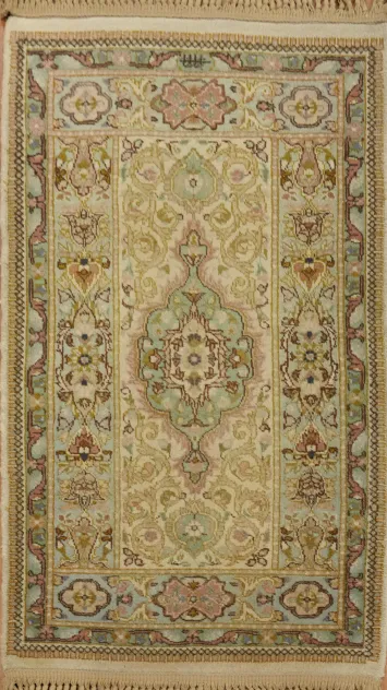 Signed Geometric Tabriz Tabatabaei Persian Rug 2x4