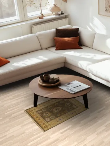 Handmade Traditional Brown and Green Peshawar Rug 2x3