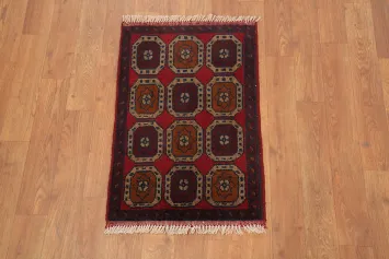 Geometric Balouch Afghan Prayer Rug 1x2