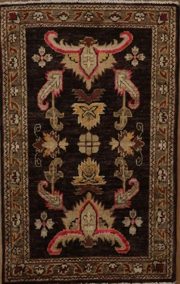 Elegant Dark Toned Peshawar Oriental Rug 2x3