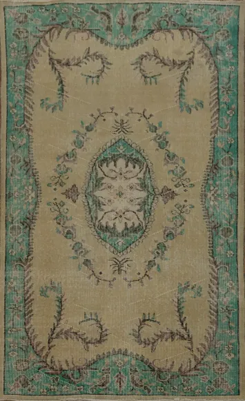 Distressed Anatolian Turkish Rug 4x7