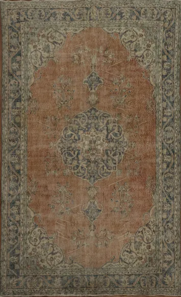Vintage Persian Rug Elegance 6x10 Distressed