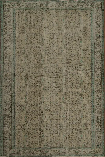 Subtle Sophistication: Highly Detailed Distressed Turkish Rug 6x9
