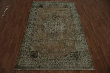 Authentic Distressed Oriental Turkish Rug 6x9