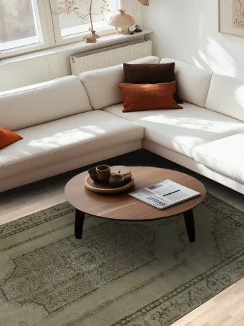 Vintage-Inspired Distressed Turkish Rug 5x10