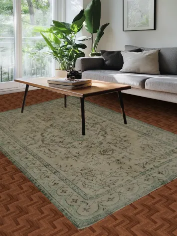 Sophisticated Style: Distressed Turkish Rug 6x10