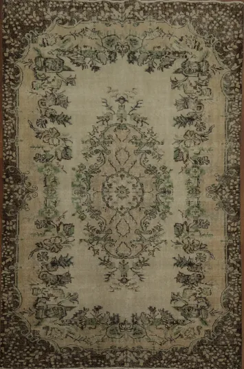 Classic Medallion Turkish Distressed Rug 6x10