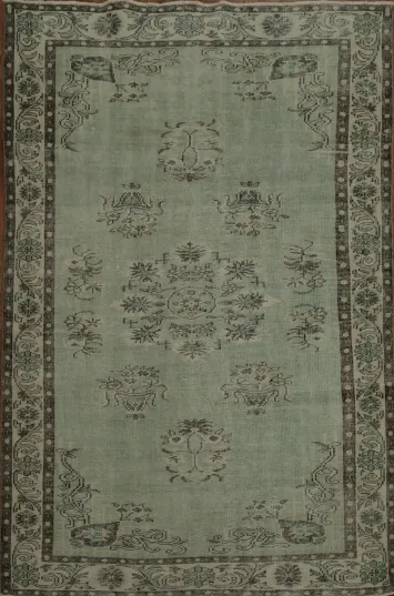 Elegant Vintage-Turkish Handmade Rug 6x9