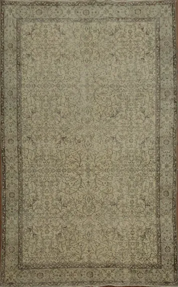 Elegant Classic Distressed Floral Rug 6x9