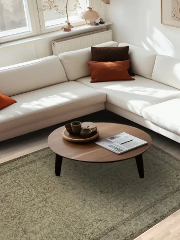 Elegant Classic Distressed Floral Rug 6x9