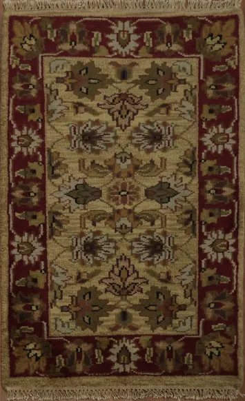 Pair of 3x4 Agra Oriental Indian Agra Rug