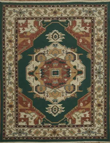 Traditional Elegance: Sumak Chinese Heriz Area Rug 9x12