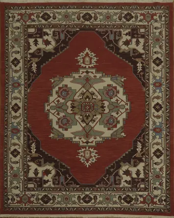 Exquisite Geometric Medallion Sumak Chinese Area Rug 8x10