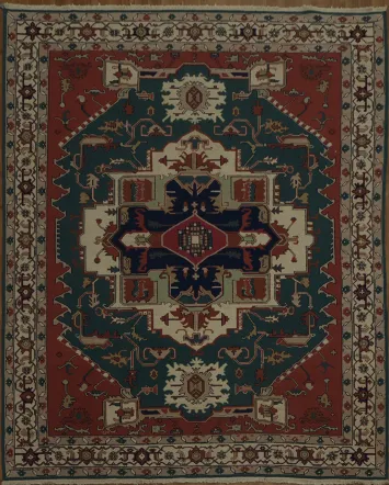 Elegant Geometric Sumak Chinese Area Rug 8x10