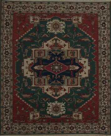 Richly Colored Traditional Sumak Chinese Heriz Area Rug 8x10