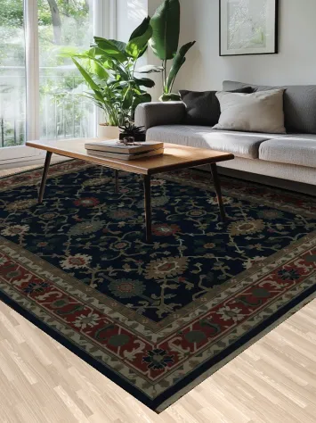 Elegant Dark Chinese Sumak Rug 9x12