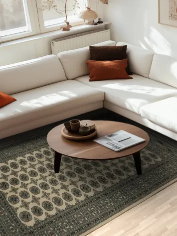 Exquisite Beige Bokhara Oriental Rug 6x9