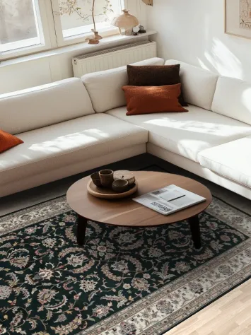 Artistic Floral Kashan Oriental Area Rug 6x9