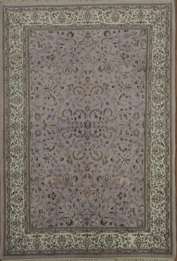 Elegant floral Kashan Oriental Area Rug 6x9