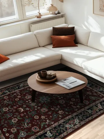 Elegant Floral Kashan Oriental Area Rug 6x9