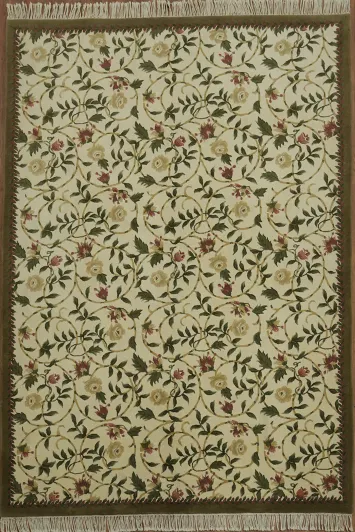 Hand-Tufted Aubusson Chinese Area Rug 6x9