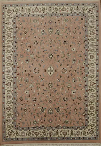 Sophisticated Hand-Knotted Kashan Oriental Area Rug 6x9