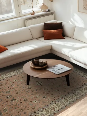 Sophisticated Hand-Knotted Kashan Oriental Area Rug 6x9