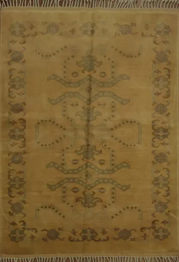 Warm Toned Oushak Oriental Rug 5x6