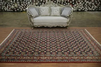 Timeless Handcrafted Vegetable Dye Varamin Persian Area Rug 7x11