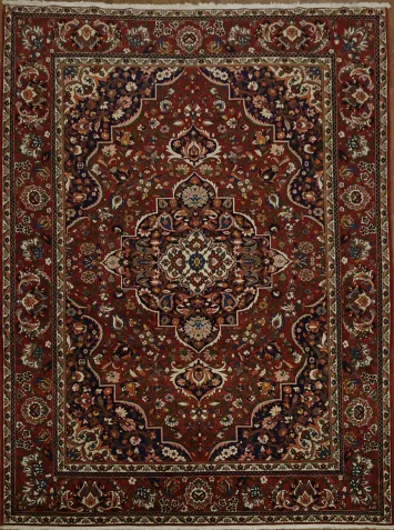 Luxurious Wool Vegetable Dye Bakhtiari Persian Area Rug 10x13