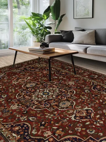 Luxurious Wool Vegetable Dye Bakhtiari Persian Area Rug 10x13