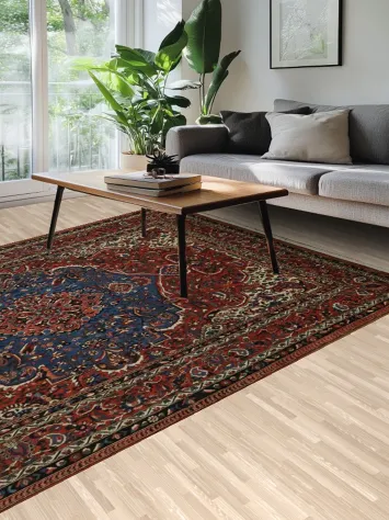 Authentic Persian Vegetable Dye Bakhtiari Persian Area Rug 9x12