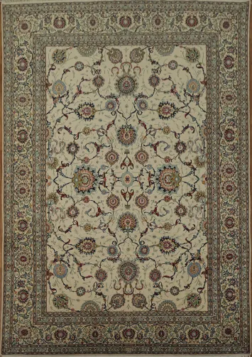 Elegant Persian Vegetable Dye Kashan Persian Large Rug 10x14