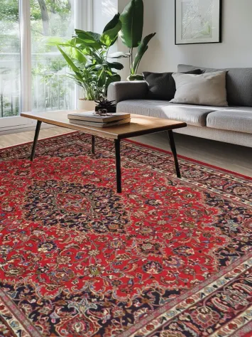 Traditional Mashad Persian Area Rug 10x13