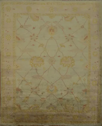 Vegetable Dye Oushak Turkish Area Rug 10x13