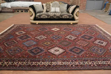 Vegetable Dye Yalameh Persian Area Rug 10x13