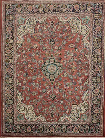Vegetable Dye Mahal Persian Large Rug 11x14