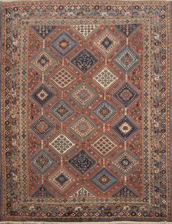 Vegetable Dye Yalameh Persian Large Rug 11x14