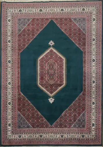 Enchanting Geometry: Bidjar Oriental Large Rug 10x14