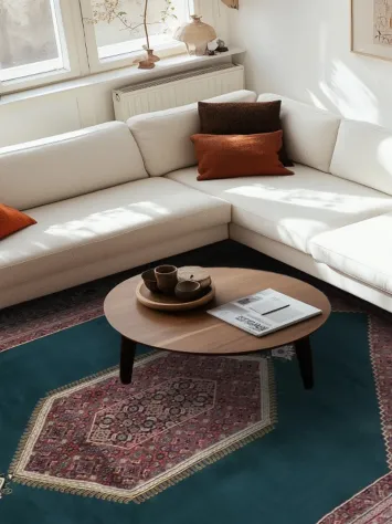 Enchanting Geometry: Bidjar Oriental Large Rug 10x14