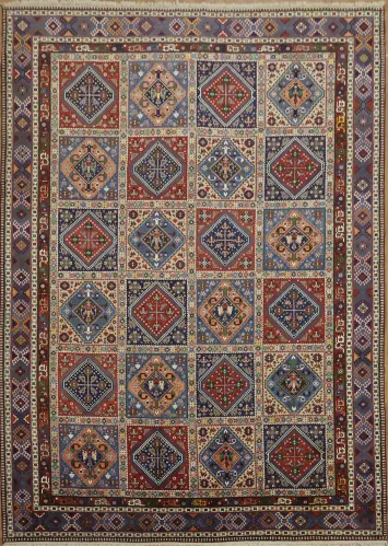 Vegetable Dye Yalameh Persian Large Rug 11x15