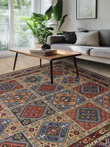 Vegetable Dye Yalameh Persian Large Rug 11x15