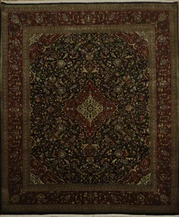 Masterpiece Vegetable Dye Kashan Oriental Area Rug 8x10
