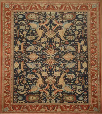 Masterpiece Collectible Vegetable Dye Sultanabad Persian Large Rug 14x16