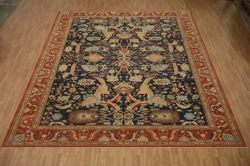 Masterpiece Collectible Vegetable Dye Sultanabad Persian Large Rug 14x16