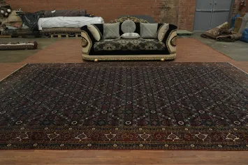 Masterpiece Pre-1900 Antique Vegetable Dye Yazd Persian Rug 11x17