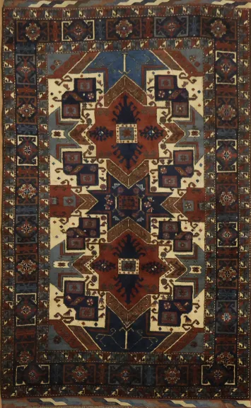 Elegant Ethnic Patterned Balouch Oriental Rug 4x7