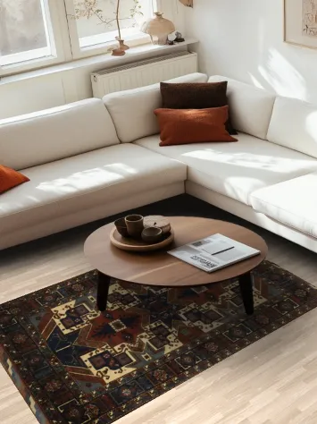 Elegant Ethnic Patterned Balouch Oriental Rug 4x7