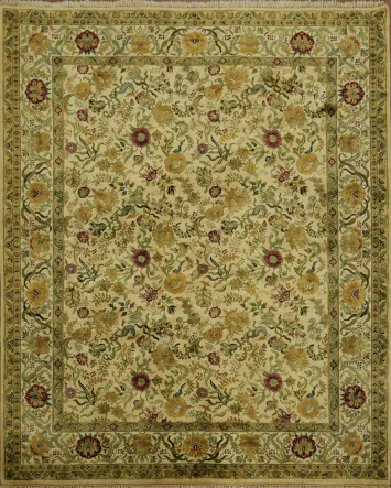 Traditional Beige Agra Oriental Area Rug 8x10