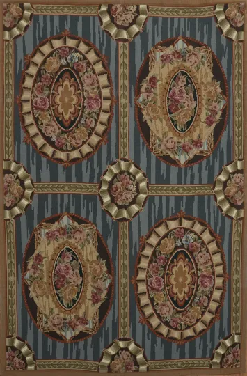 Richly Detailed Medallion Tapestry Abusson Tapestries Chinese Rug 4x6